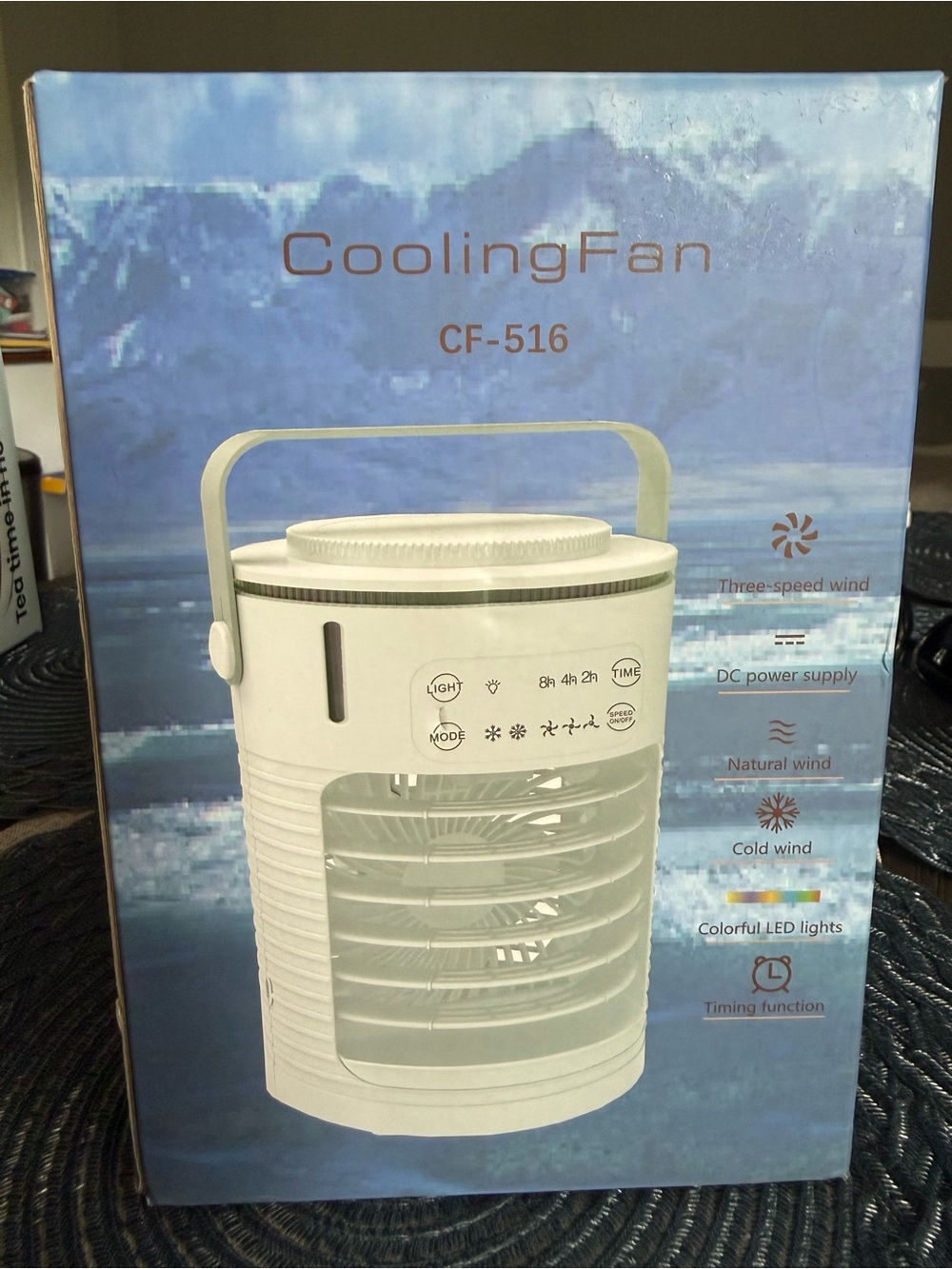 CF-516 Portable White Cooling Fan